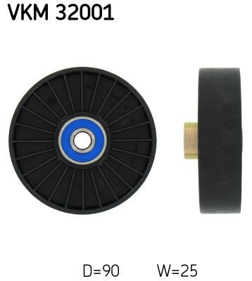 SKF Τροχαλία παρέκκλισης, ιμάντας poly-V VKM 32001 SKF VKM 32001 Τροχαλια αδρανειας Fiat Marea 185 σε χαμηλές τιμές