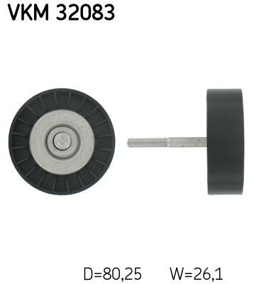 SKF Deflection / Guide Pulley, v-ribbed belt VKM 32083 SKF VKM 32083 genuine Lancia Thesis 841 deflection pulley price