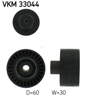 SKF Τροχαλία παρέκκλισης, ιμάντας poly-V VKM 33044 SKF VKM 33044 Τροχαλία αδρανείας ιμάντα poly v Ford Focus mk3 Sedan γνήσια τιμες