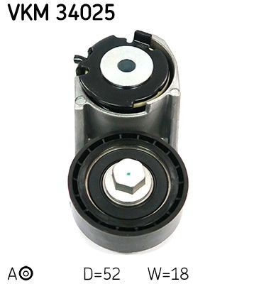 SKF Spanrol, poly V-riem VKM 34025 SKF VKM 34025 Spanrol multiriem Jaguar XJS Cabrio goedkoop