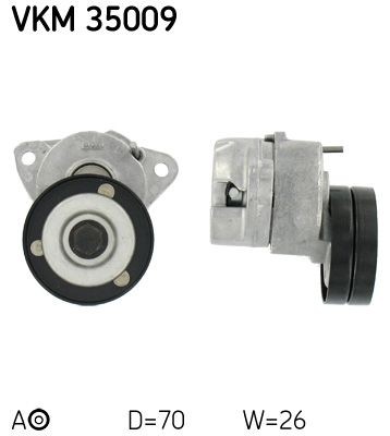 SKF Rolo tensor, correia trapezoidal estriada VKM 35009 SKF VKM 35009 Polia tensora correia Corsa B S93 originais preço