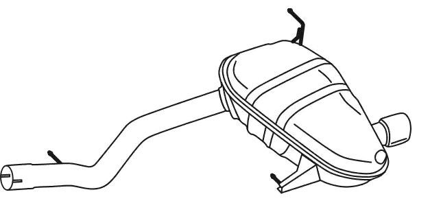 VEGAZ Rear silencer BS-438 VEGAZ BS-438 BMW E81 exhaust back box replacement