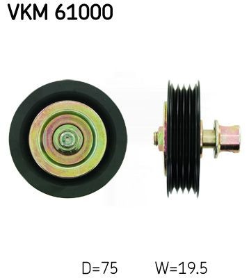 SKF Τροχαλία παρέκκλισης, ιμάντας poly-V VKM 61000 VKM 61000 Τροχαλια αδρανειας SKF IVECO MASSIF