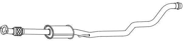 VEGAZ Mittenljuddämpare HUS-277 VEGAZ HUS-277 Mellan ljuddämpare H100 Skåpbil original