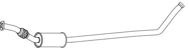 Panela de escape central VEGAZ KS-176 VEGAZ KS-176 Panela de escape central KIA PICANTO 2019