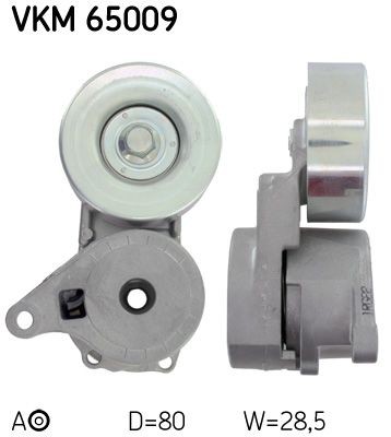 Rolo tensor, correia trapezoidal estriada SKF VKM 65009 SKF VKM 65009 Polia de retorno correia trapezoidal estriada MITSUBISHI LANCER 2004