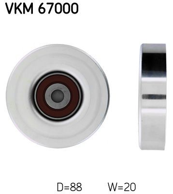 SKF Vratná / vodiaca kladka rebrovaného klinového remeňa VKM 67000 Vodiaca kladka SKF DAIHATSU VKM 67000