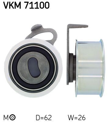 SKF Timing belt tensioner pulley VKM 71100 SKF VKM 71100 TOYOTA Corolla V Liftback (E80) timing belt tensioner pulley replacement