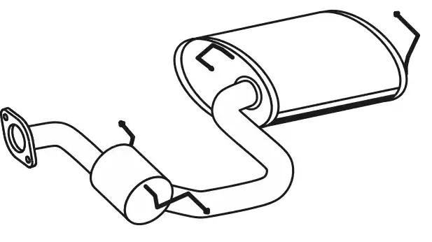 VEGAZ Bakre ljuddämpare TS-468 VEGAZ TS-468 ljuddämpare Toyota Prius 3 pris