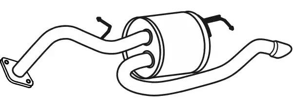 VEGAZ Silencieux arrière TS-490 Toyota MR 2 Silencieux d'échappement arrière VEGAZ TS-490