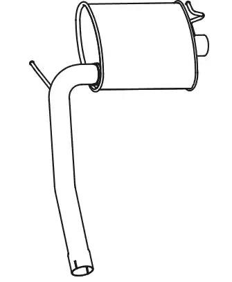 VEGAZ Bakre ljuddämpare VOS-166 VEGAZ VOS-166 Bakre ljuddämpare Mazda MPV kostand