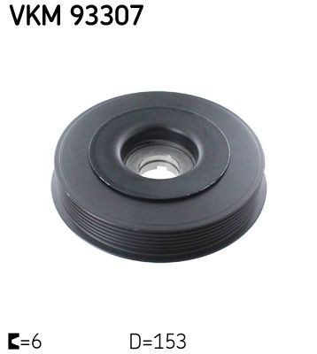 SKF Piedziņas skriemelis, Kloķvārpsta VKM 93307 VKM 93307 Piedziņas skriemelis kloķvārpsta CITROËN JUMPER SKF