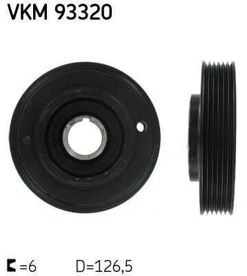 SKF Τροχαλία ιμάντα, στροφαλοφόρος άξονας VKM 93320 Τροχαλία στροφάλου Peugeot 7D, N3, N5 VKM 93320 SKF