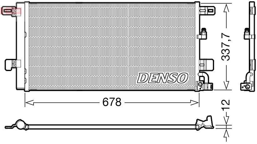 DENSO Kondensators, Gaisa kond. sistēma DCN02001 DENSO DCN02001 Kondicionieru radiatori Audi A5 B9 Sportback par izdevīgu cenu