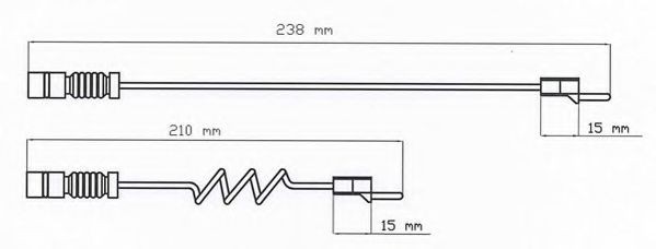 MERITOR Sensore di usura delle pastiglie freni 68320614 68320614 costo Sensore pastiglie freni MERITOR PEUGEOT 106