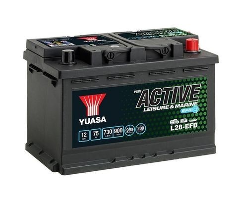 YUASA Startbatteri L28-EFB YUASA L28-EFB Bilbatteri PEUGEOT 806 originale