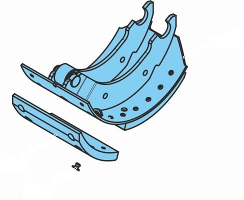 BPW Brake Shoe Set 05.091.19.22.1 05.091.19.22.1 BPW drum brake FIAT PALIO