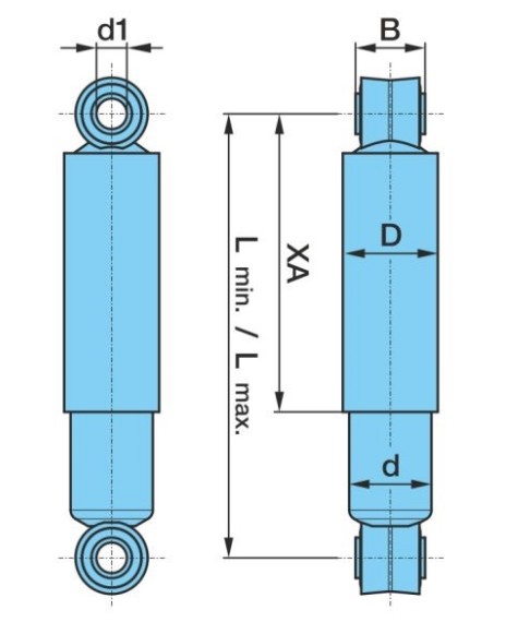 BPW Stoßdämpfer 02.3702.60.02 02.3702.60.02 BPW RENAULT Stoßdämpfer hinten und vorne
