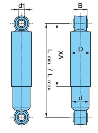 BPW Iskunvaimennin 02.3702.18.02 02.3702.18.02 BPW Heilahduksenvaimennin BMW