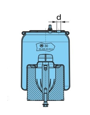 BPW Soffietto, Sospensione pneumatica 05.429.43.85.0 05.429.43.85.0 costo Sospensioni pneumatiche CITROËN DS4 BPW