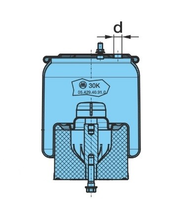 BPW Luftfederbalg 05.429.43.86.0 Luftfederbein BPW Citroën DS4 05.429.43.86.0