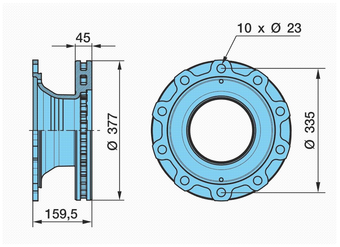 BPW Bremseskive 03.088.34.06.7 BPW Skive MERCEDES-BENZ 03.088.34.06.7