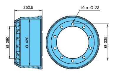 BPW Tambour de frein 03.109.67.74.0 03.109.67.74.0 Tambour de frein BPW MERCEDES-BENZ VITO