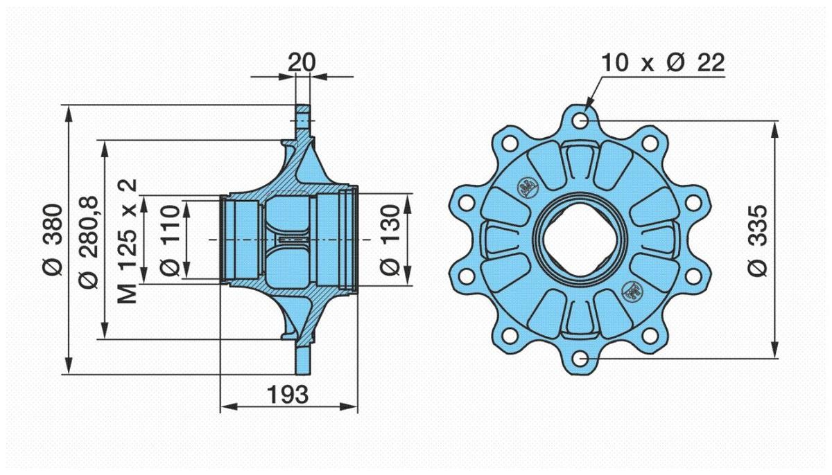 BPW Cubo da roda 03.272.30.97.0 Cubo da roda BPW C3 03.272.30.97.0 baratos