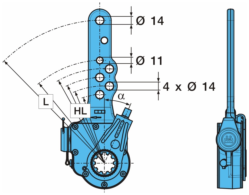 BPW Regulador de tirante, sistema de travagem 05.174.82.63.3 Afinador, travão de tambor BPW KIA 05.174.82.63.3