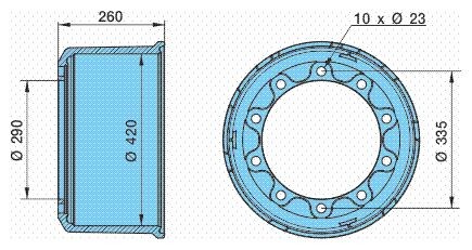 BPW Tamburo freno 03.109.77.42.0 03.109.77.42.0 costo Tamburo freno FORD USA CROWN VICTORIA BPW