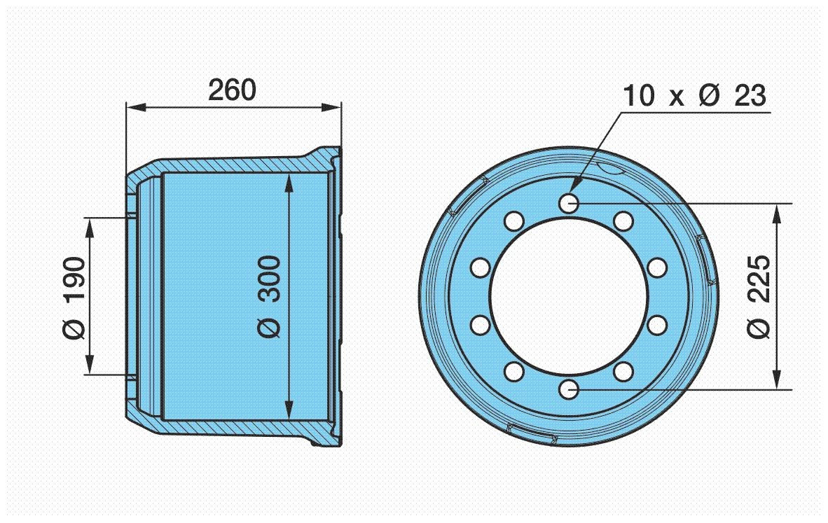 BPW Tambor de travão 03.109.46.49.0 Tambor de roda BPW 928 03.109.46.49.0 baratos
