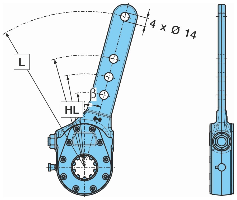 BPW Stangsystemaktuator, bremseanlegg 05.174.52.43.0 05.174.52.43.0 Regulering, trommelbremse BPW AUDI A3
