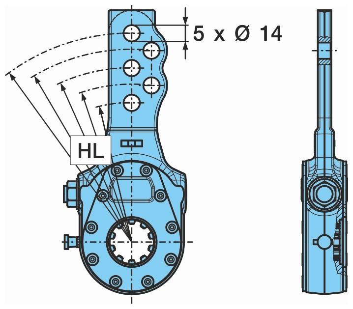 BPW Vivuston säätö, jarru 05.174.65.22.0 IVECO Jälkiasennussarja, rumpujarru BPW 05.174.65.22.0