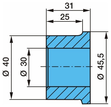 BPW Trailing arm / Suspension arm bush 03.113.01.29.0 03.113.01.29.0 BPW wishbone bushes NISSAN