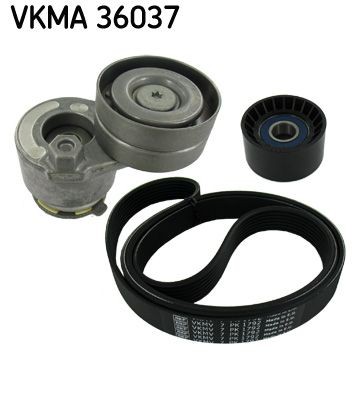 SKF Ķīļrievu siksnu komplekts VKMA 36037 SKF VKMA 36037 Ķīļrievu siksnu komplekts NISSAN Primera Hatchback (P12) 2.2 Di 126 ZS 2007