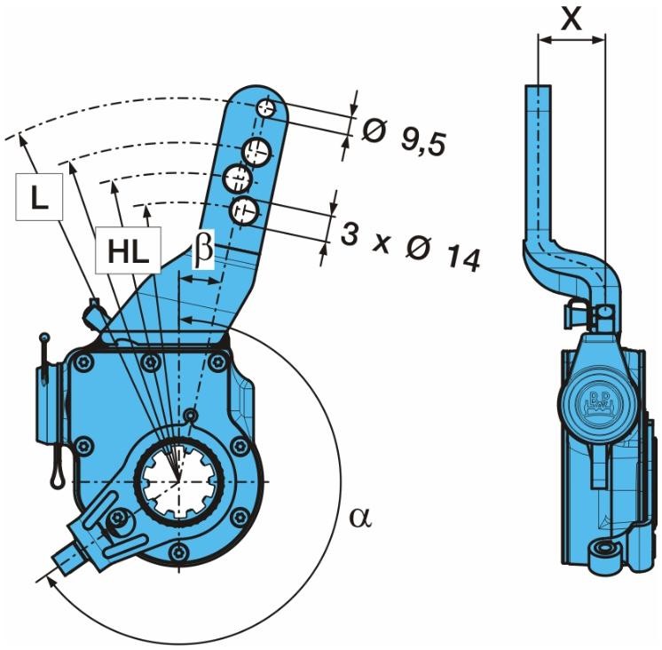 BPW Brake Adjuster 05.174.88.93.3 05.174.88.93.3 BPW IVECO brake adjuster