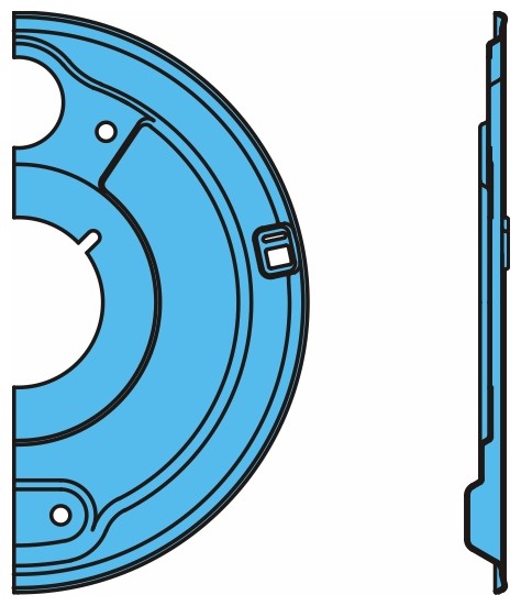 BPW Chapa protectora, tambor de travão 03.010.98.66.0 Tambor de freio BPW Kia OPIRUS 03.010.98.66.0