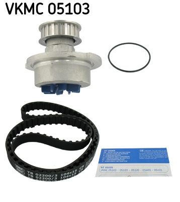 SKF Bomba de água + kit de correia dentada VKMC 05103 SKF VKMC 05103 Bomba de água + kit de distribuição Opel Ascona C CC a um preço acessível
