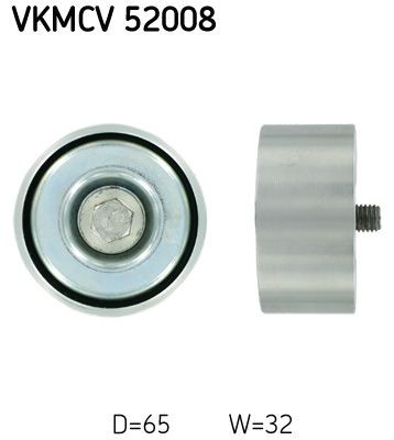 SKF Deflection / Guide Pulley, v-ribbed belt VKMCV 52008 SKF VKMCV 52008 Peugeot 3008 guide pulley price