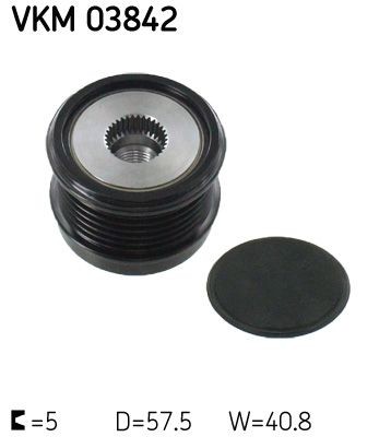 SKF Voľnobeżka alternátora VKM 03842 Jednotlivé diely SKF Mercedes-Benz Trieda E VKM 03842