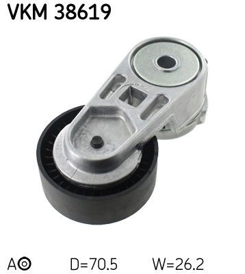 Napínacia kladka rebrovaného klinového remeňa SKF VKM 38619 SKF VKM 38619 Napínacia kladka JEEP WRANGLER 2000