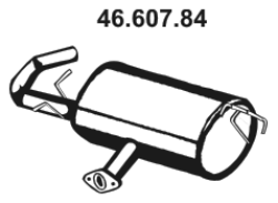 EBERSPÄCHER Koncový tlmič výfuku 46.607.84 Koncový tlmič výfuku EBERSPÄCHER Lexus IS 46.607.84