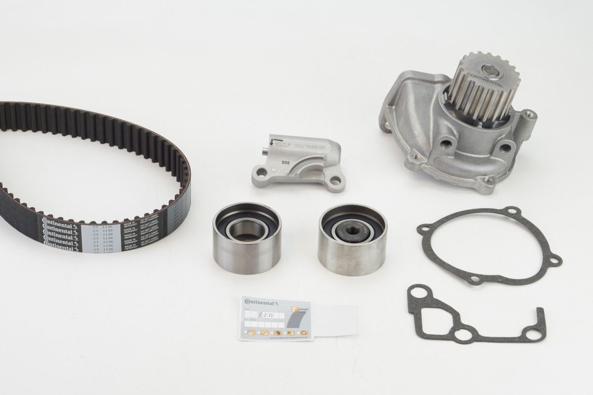 CONTITECH Σετ ιμάντα χρονισμού με αντλία νερού CT1136WP1 CONTITECH CT1136WP1 Σετ ιμάντα χρονισμού με αντλία νερού MAZDA 6 Combi (GH) 2.2 D (GH10) 129 PS 2010