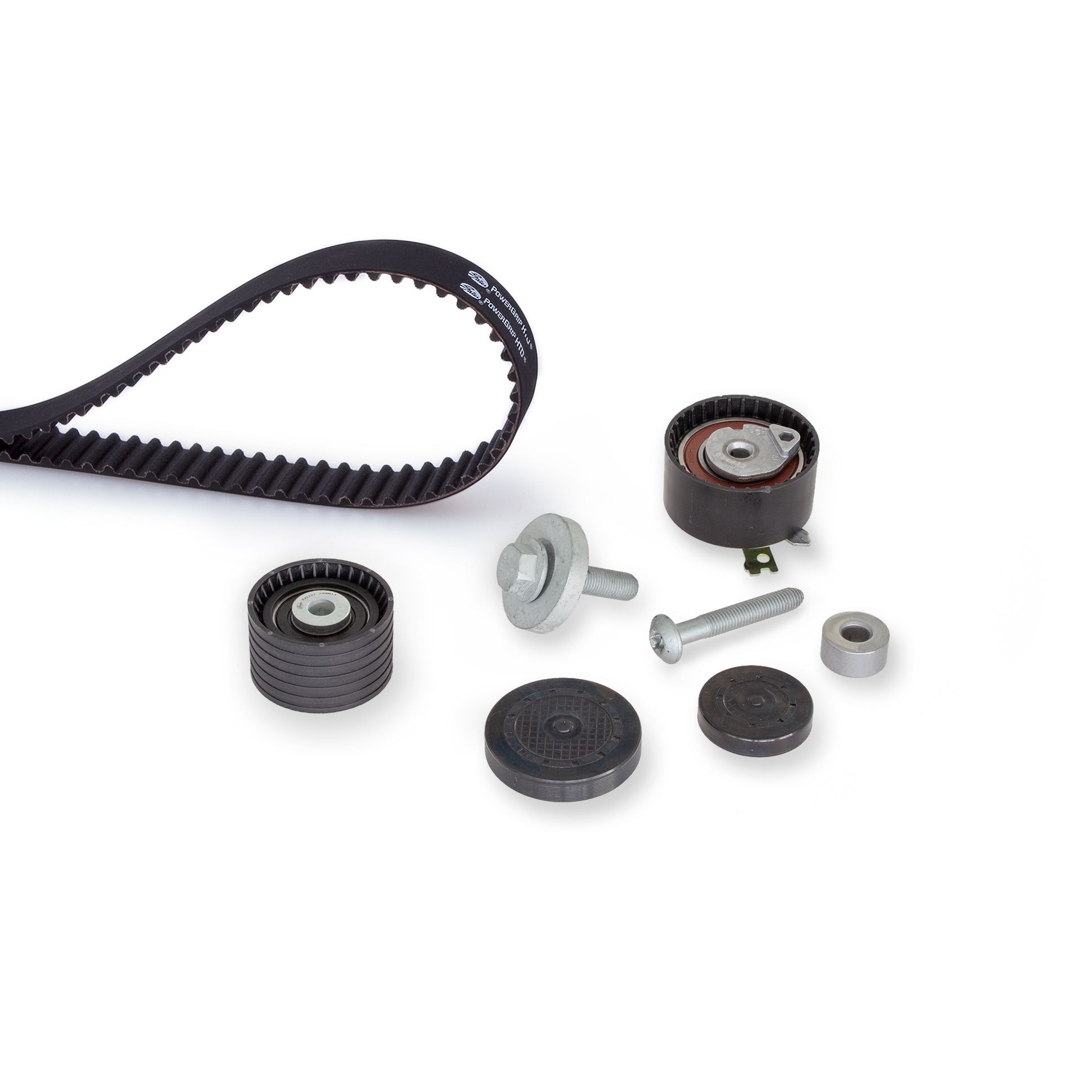 GATES Timing belt kit K035671XS GATES K035671XS Timing belt kit RENAULT Kangoo II MPV (FC) 1.6 SCE 114 hp 2019