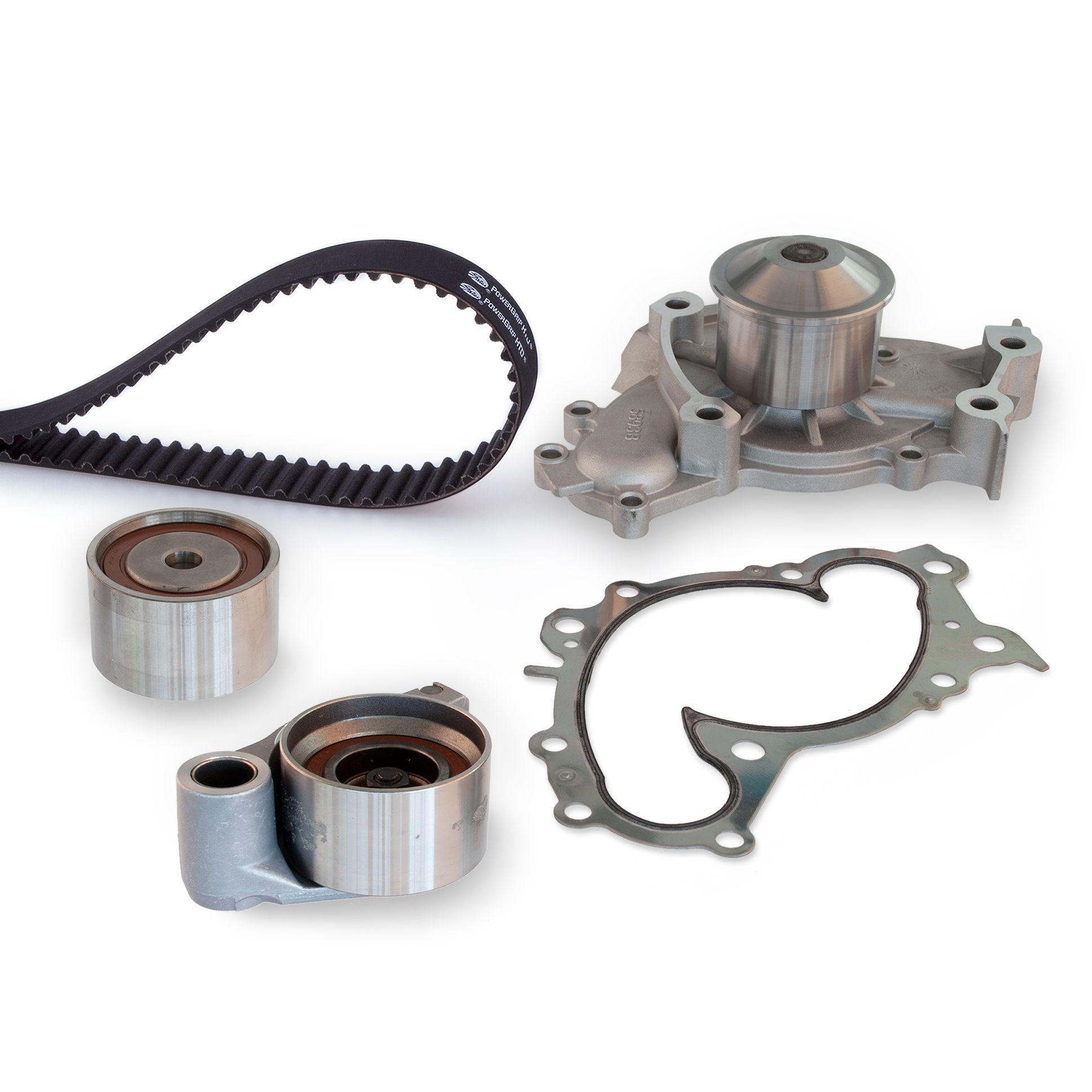Kit cinghia distribuzione, pompa acqua GATES KP2T257 GATES PowerGrip KP2T257 costo Kit cinghia di distribuzione e pompa acqua Toyota CAMRY 2008