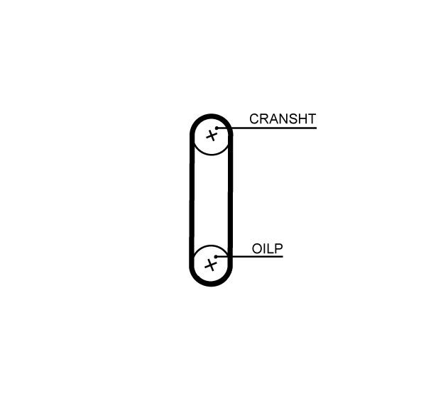 GATES Courroie de distribution T351HOB GATES PowerGrip T351HOB Courroie de distribution