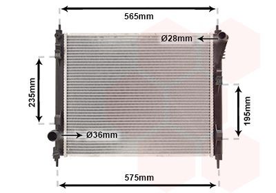 VAN WEZEL Radiateur 13012711 13012711 Radiator NISSAN 200 SX VAN WEZEL