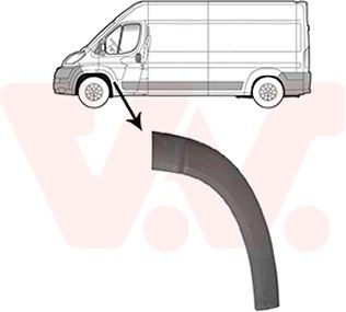 VAN WEZEL Ehis- / kaitseliist, Uks 1651403 1651403 Ukseliistud CITROËN NEMO VAN WEZEL