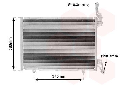 Air conditioning condenser VAN WEZEL 18005640 VAN WEZEL 18005640 2023 FORD ECOSPORT ac condenser replacement