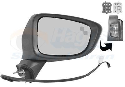 VAN WEZEL Buitenspiegel 2766828 VAN WEZEL 2766828 originele Spiegel Mazda 2 MPV kosten